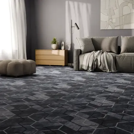 Ковровое покрытие полиамид Milan принт темно-серый, 2.5 м ковролин принт винтаж 50 19 3м