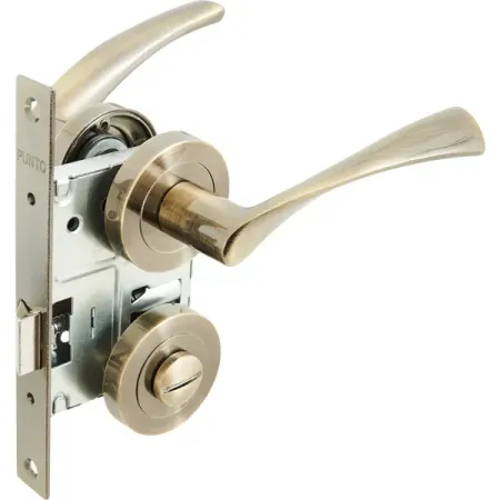 Дверные ручки Punto Crona с запиранием комплект цвет бронза дверные ролики pom 5x17x6 мм