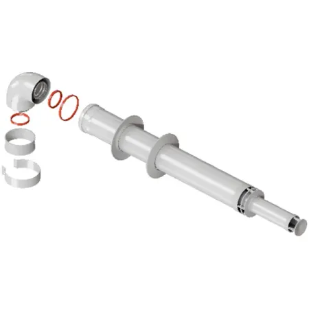 Комплект дымохода коаксиальный Rommer D60/100 мм 1.2 м антилед стопорные кольца dazzleex 2 комплекта 3 8 1 2 3 4 1