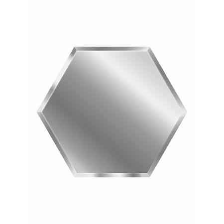 Плитка зеркальная шестигранная 250х210х4 мм Continent Соты серебряная с фацетом (4 шт.=0,21 кв.м) текстипион зеркальная струнная занавеска для двери 1 шт