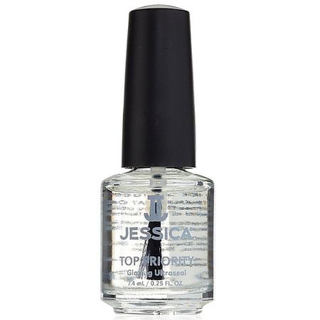 Верхнее покрытие для ногтей JESSICA Верхнее покрытие с керамическим эффектом Top Priority базовое и верхнее покрытие для ногтей anny мульти средство 6 в 1 основа уход закрепляющее покрытие для ногтей