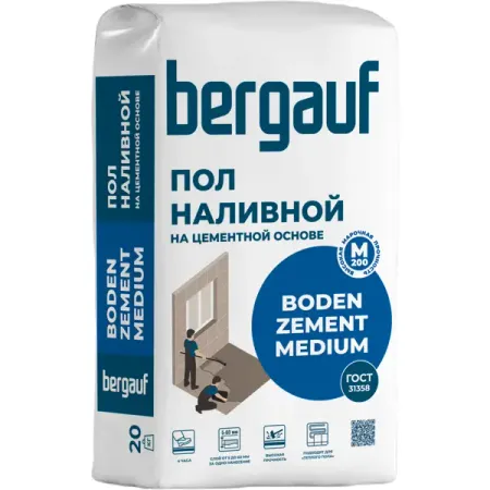 Наливной пол Bergauf Boden Zement Medium 20 кг déjà vu серьги short medium floating crystals earrings