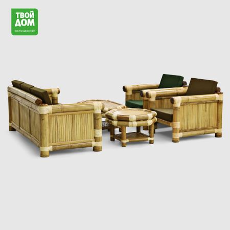 Комплект садовой мебели Rattan Bamboo President 5 предметов подушки декоративные 45х45 см комплект 4 шт