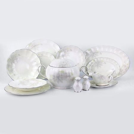 Сервиз столовый Hatori Магнолия Грей 2, 6 персон, 28 предметов чашек кофейных hatori грин 150 мл 6 персон 12 предметов