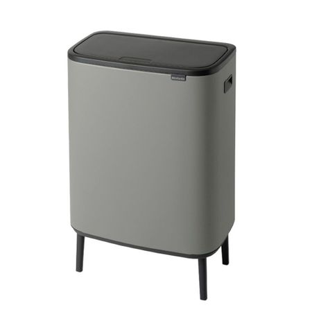 Ведро для мусора Brabantia Bo Hi Touch Bin с крышкой двухсекционное 30/30 л металл минерально-серое