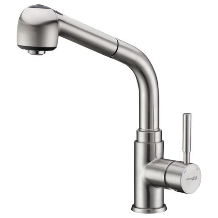 Смеситель для кухни WasserKraft Wern сатин с высоким изливом с вытяжной лейкой однорычажный (4266)