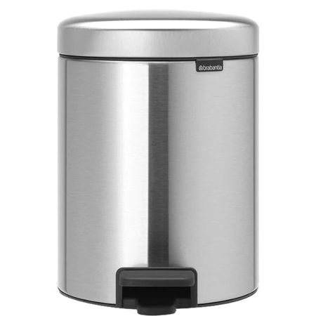Ведро для мусора Brabantia NewIcon с крышкой 5 л металл стальное матовое с педалью корзина несгораемая brabantia для бумаг 7 л