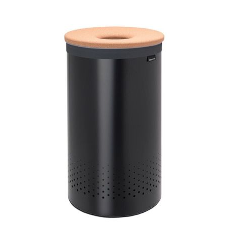 Корзина для белья Brabantia 380х380х635 мм 60 л черная матовая (120022) корзина несгораемая brabantia для бумаг 7 л