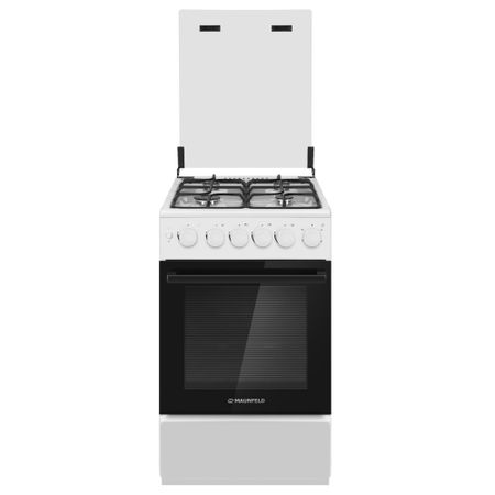 Плита газовая Maunfeld MGC50GCW08D 4 конфорки белая плита электрическая hotpoint ariston hs6v5phw 4 конфорки 60х60 см белая