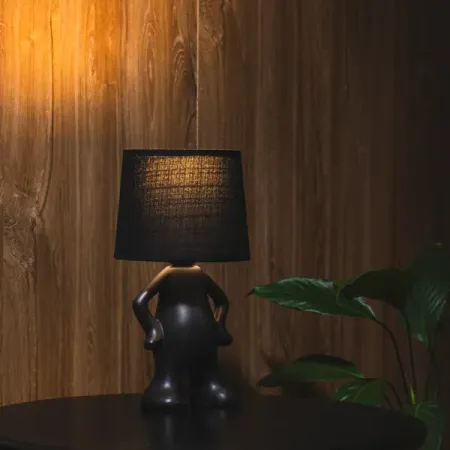 Настольная лампа декоративная Rexant Человечек цвет черный пряничный человечек из мягкого пвх