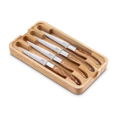 Набор ножей для стейка Tarrerias Bonjean Laguiole expression 4 шт ножей для стейка laguiole из нержавеющей стали 9 дюймов