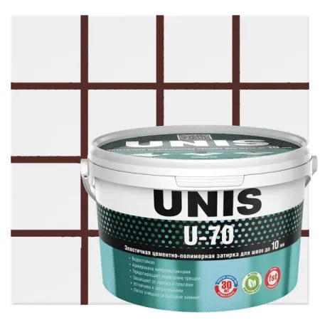 Затирка цементно-полимерная U-70 цвет коричневый 2 кг кольца bow wow кольцо кожаное коричневый натуральный 170 г