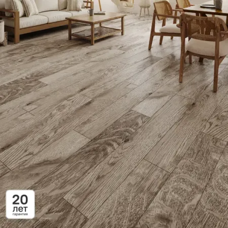 Ламинат KREAFORTA Вихра 33 класс толщина 8 мм 2.22 м² ламинат promo 33кл 8мм дуб шале коричневый ф4 1292х193мм 1 995м2