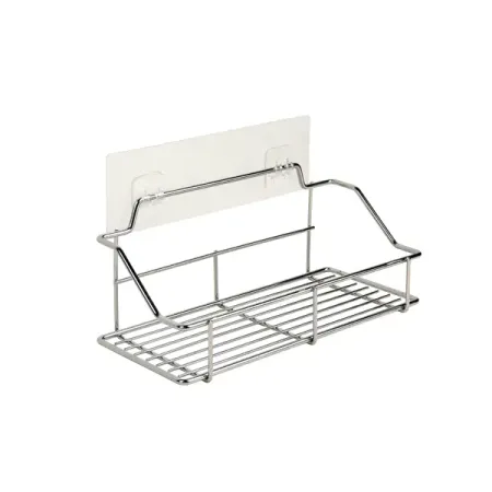 Полка для ванной Delphinium 11x22 см металл цвет хром золотые настенные полки для ванной комнаты