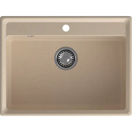 Мойка для кухни врезная Granfest Level 50x66 см глубина чаши 20 см мраморная крошка цвет светло-бежевый