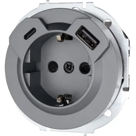 Розетка TC+USB встраиваемая Lezard Osen с заземлением цвет серый taimeili винт из титанового сплава m8020 тормозной винт корпуса 1 шт