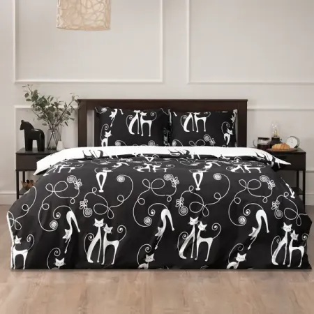 Комплект постельного белья Amore Mio Катс евро полисатин черный полный комплект крепежных болтов для yamaha yzf r6 2008 2009 2010 2011 2012 2013 2014 2015 2016 bla