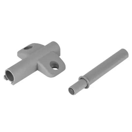 Демпфер мебельный накладной 12x70 мм ПВХ цвет серый 2 шт. черные резиновые прокладки для проводов 13 60 мм