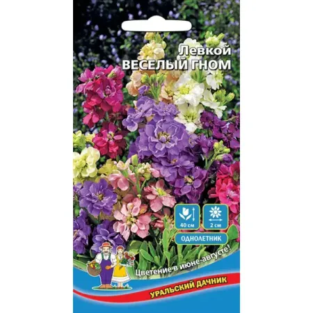 Семена цветов Уральский дачник левкой Веселый гном свеча гном с фонариком 8см