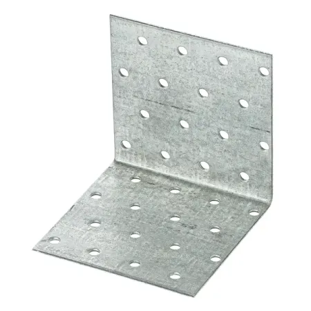 Угол крепежный монтажный сталь оцинкованная 80x80x2.5x80 мм уголок монтажный 24х25мм ольха 4шт