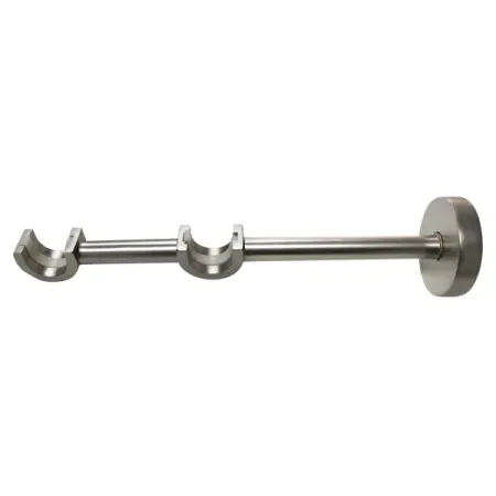 Держатель для двухрядной штанги металл цвет никель 21.5 см металлический держатель для ручек