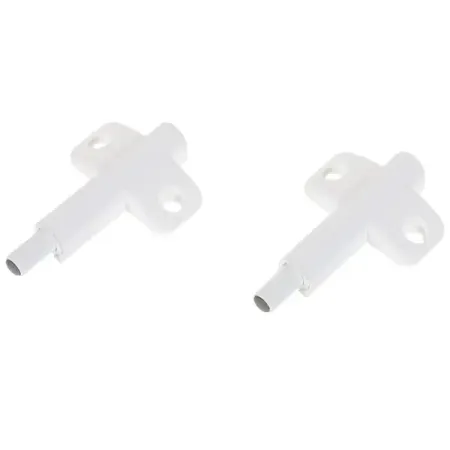 Демпфер мебельный накладной 12x70 мм ПВХ цвет белый 2 шт. черные резиновые прокладки для проводов 13 60 мм