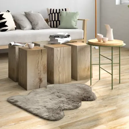 Ковер KREAFORTA Meribel 60x90 см акрил цвет бежевый круглый ковёр для спальни