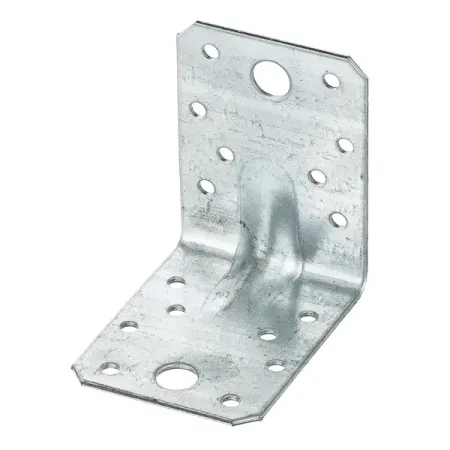 Угол крепежный монтажный усиленный сталь оцинкованная 70x55x2.5x70 мм