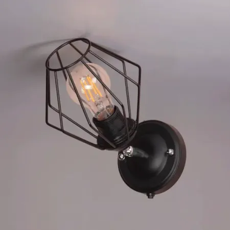 Светильник бра настенный Россвет Гранж РС21384 цвет черный настенный светильник juhaw из желтого травертина