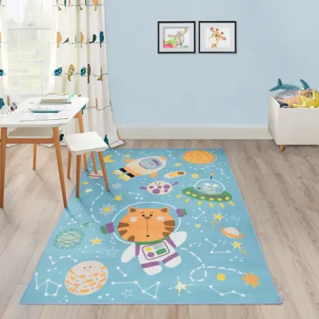 Ковер Бэби Космонавт 150x200 см полиамид цвет разноцветный