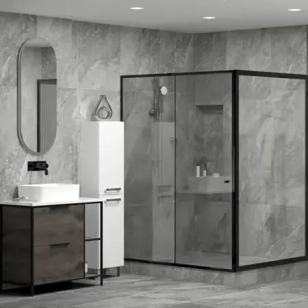 Глазурованный керамогранит Global Tile Pandora 60x120 см 1.44 м² матовый цвет серый