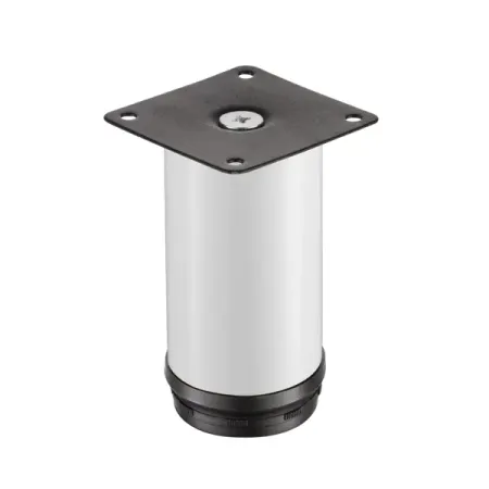 Ножка для мебели круглая ⌀50 мм 10 см сталь белая для toyota gr yaris 20 регулируемая заготовка алюминиевого зеркала заднего вида riser v2 0