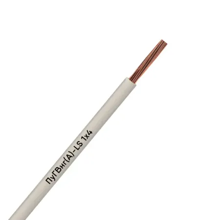 Электрический провод ПуГВнг(А)-LS 1x4 на отрез цвет белый ГОСТ кабель пугвнг а ls 1x2 5 на отрез гост