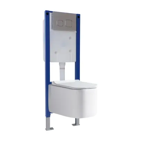 Комплект инсталляция Grant с унитазом Vortex Торнадо безободковый с микролифтом клавиша цвет хром садовые спринклеры vortex 200 шт