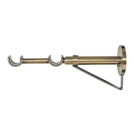 Держатель для двухрядной штанги металл цвет золото антик 20 см винтажный постер для бара