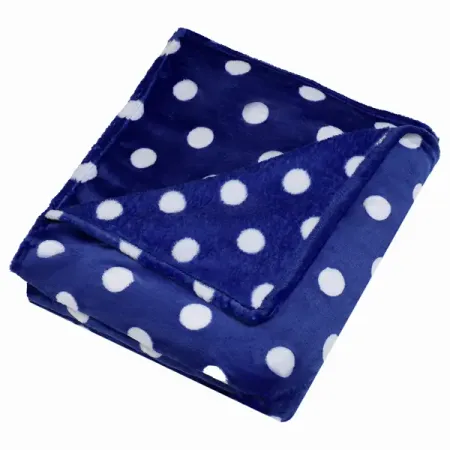 Плед Горох 150x200 см фланель цвет синий