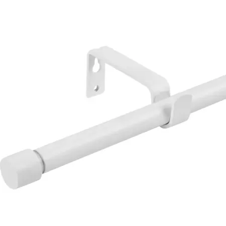 Настенный карниз раздвижной однорядный d13/16 мм 120-210 см металл цвет белый дверные ролики для раздвижной двери   из 4 пар abs пластик