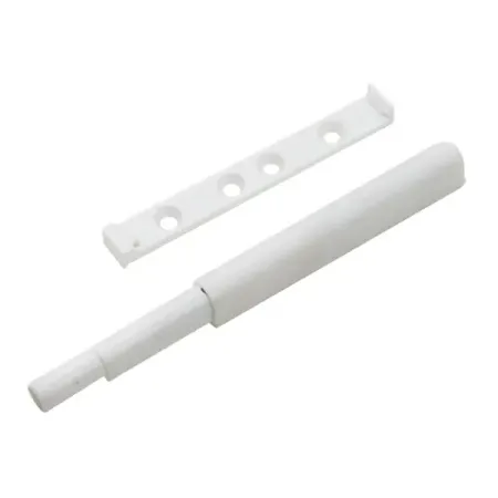 Толкатель мебельный для стеклянных дверей 14x85 мм ПВХ цвет белый тренировочные инструменты для лапароскопии medeasy лапароскопический толкатель узлов