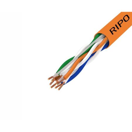 Интернет-кабель (витая пара) UTP 24 AWG CAT5e 4х2х0,46 мм Ripo Standard оранжевый (305 м)