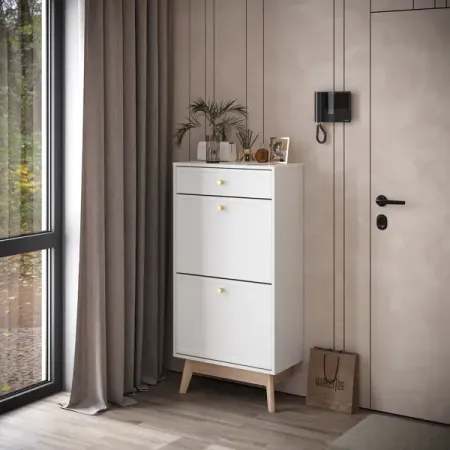 Обувница KONSENSA Лион Амьен 60x120x30 см 2 секции ЛДСП цвет белый jinhao шариковые ручки стержни 0 5 0 7 мм