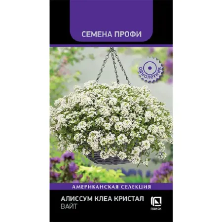 Семена цветов алиссум Клеа Кристал Вайт 20 шт семена алиссум ванильное облако 0 1 г