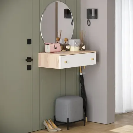 Консоль KONSENSA Лион Амьен 80x20x41.7 см ЛДСП цвет белый/коричневый ролики направляющих колес edm cr12 020 070 126 561 для станков wedm