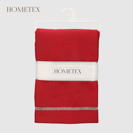 Скатерть Hometex Paros вышивка красная 140х240 см