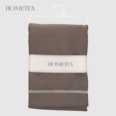 Скатерть Hometex Paros вышивка тауп 140х240 см