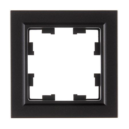 Рамка IEK Brite РУ-1-БрЧ одноместная черная (BR-M12-K02) кнопка рулевого колеса автомобиля в стиле углеродного волокна нижняя рамка наклейка abs для suzuki swift 2017 2018 2019 2020 2021 2022 2023 2024 2025 suzuki fronx 2024 2025