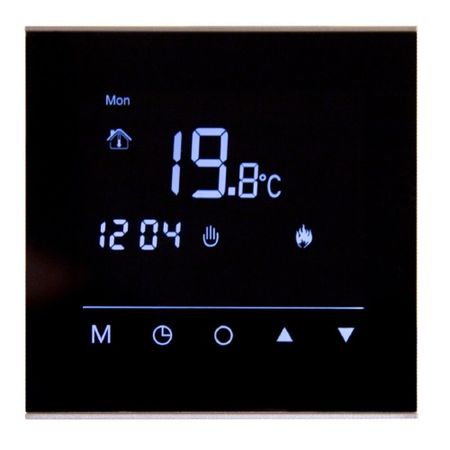 Терморегулятор сенсорный программируемый для теплого пола Rexant R300B черный оригинальный программируемый контроллер delta plc серии ec3 dvp24ec00r3 dvp24ec00t3 dvp30ec00r3 dvp30ec00t3 dvp32ec00r3 dvp32ec00t3