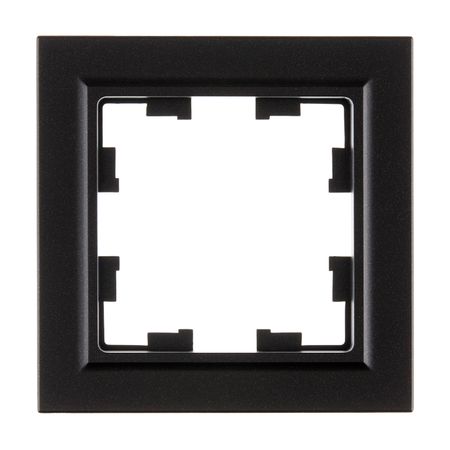 Рамка IEK Brite РУ-1-БрЧ-44 одноместная черная (BR-M12-44-K02) кнопка рулевого колеса автомобиля в стиле углеродного волокна нижняя рамка наклейка abs для suzuki swift 2017 2018 2019 2020 2021 2022 2023 2024 2025 suzuki fronx 2024 2025