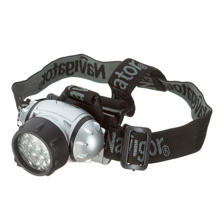 Фонарь налобный Navigator светодиодный 19 LED на батарейках AAA пластик (949171) фонарь ручной navigator led 7вт 30 led аккум
