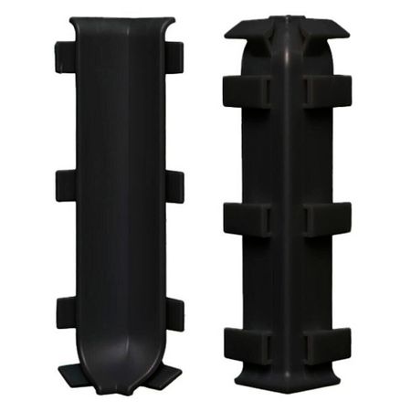 Угол внутренний 80 мм черный для алюминиевого плинтуса (2 шт.) расширительные заклепки из алюминиевого сплава 200 штук