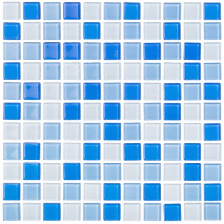 Мозаика Mir Mosaic Natural Color palette голубая стеклянная 300х300х4 мм глянцевая шторка для ванны ofelis mosaic 75х140см 1 створка стекло